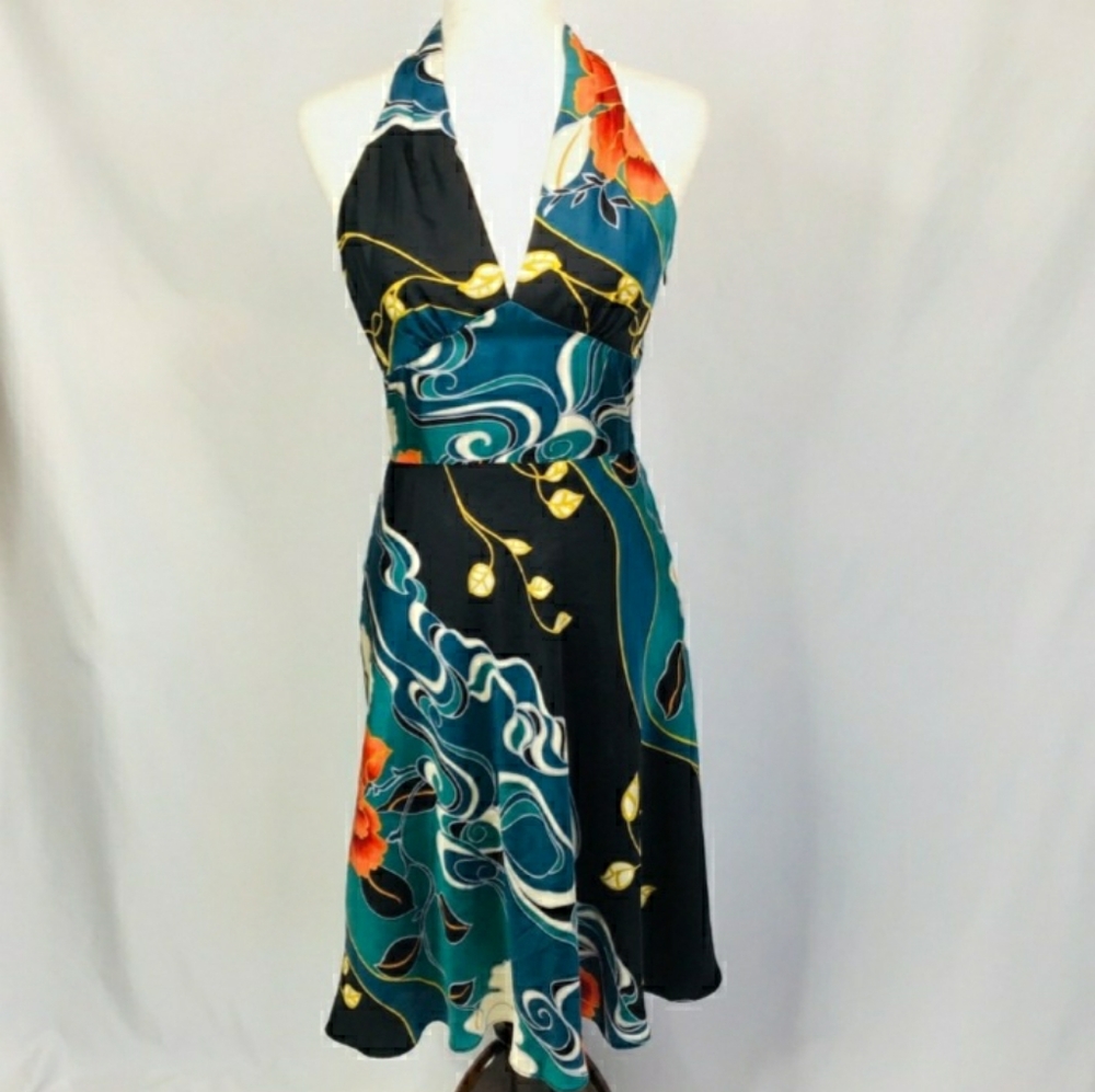 Laundry by Shelli Segal Dress Silk Floral Size 4